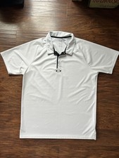 Oakley Men's XL Regular Fit Polo Shirt Black/White, Short Sleeve