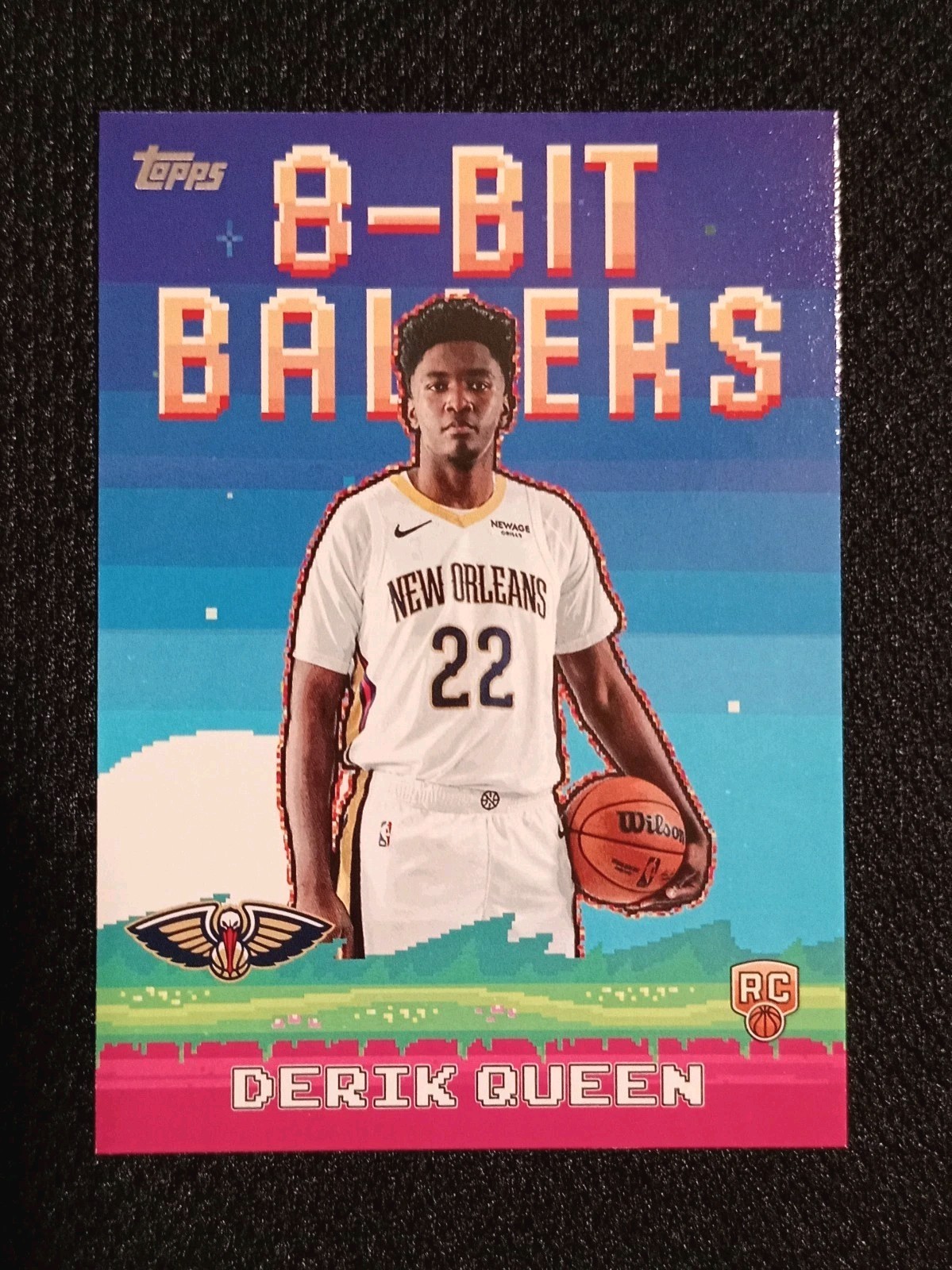 2025-26 Topps NBA Basketball Derik Queen Pelicans 8-Bit Ballers Rookie Insert
