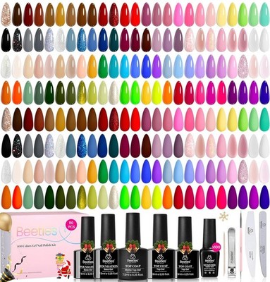 110PCS Beetles Gel Nail Polish Kit, 100 Colors with Base & Top Coat Set