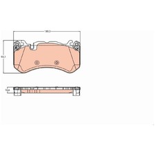 TRW Bremsbelagsatz Bremskl&ouml;tze vorne A0004209100 24885569