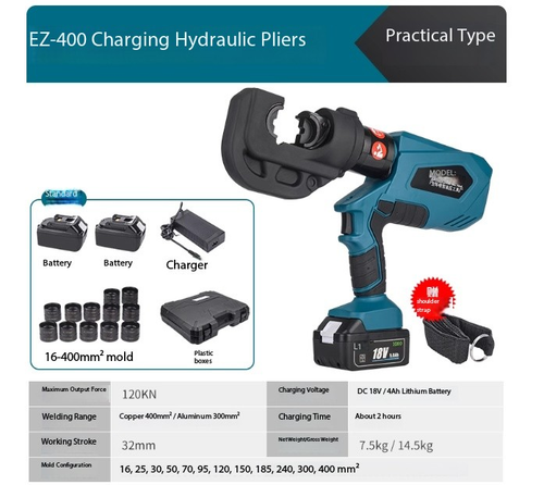 Electric Hydraulic Crimping Tool for Charging Cables and Terminal Connectors - Picture 14 of 25