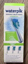 Waterpik Sensonic Toothbrush Brush Heads 3ct Standard Size SRRB-3W