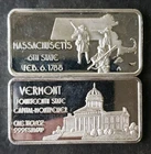Two 1oz Silver State Bars