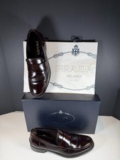 Mens Burgandy Prada Dress Loafers Size 7.5 ONLY WORN ONCE!!