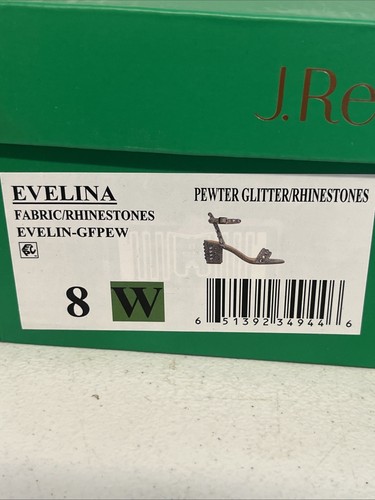 J. Renee Evelina Pewter Glitter/rhinestones 8 W - Picture 9 of 9