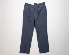 Vtg 50s Rockabilly Mens 34x29 Wool Blend Houndstooth Button Fly Chino Pants USA