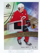 2020/21 Upper Deck SP Game Used Alec Regula Rookie RC #'d /65 3 color patch