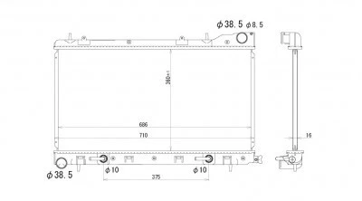 Radiador para 04-05 Subaru Forester 2,5 L H4 fila única (con turbo) Foto 2 de 4