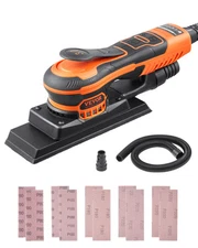 Uimoso 3/8 Sheet Sander 350W 6 Speeds Brushless Finishing Sander for Woodworking