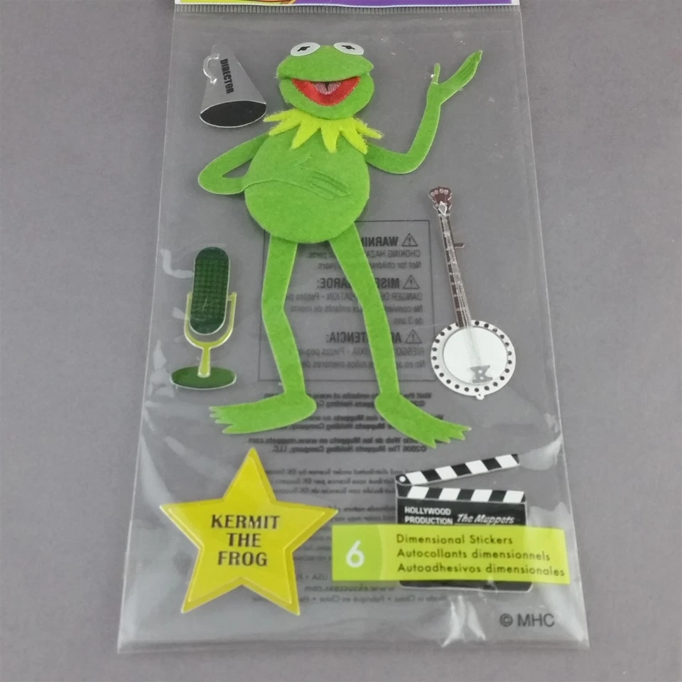 Pegatinas dimensionales Kermit Frog álbumes de recortes Jolees Boutique EK éxito verde Foto 2 de 3