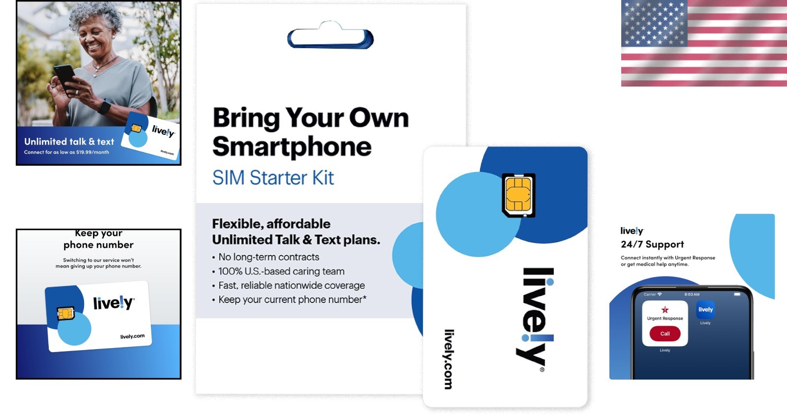 Stay Connected with Lively SIM Kit - Unlimited Talk, 1GB and Urgent Care Help
