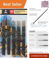 Professional Quality Detail Painting Brush Set - 15 Size Options for Precision