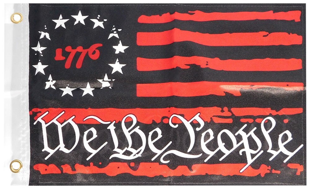 2nd Amendment Flag Betsy Ross 1776 We The People 3x5 USA Flag - Black & Red Rough Tex® 100D, Made By Tradewinds Betsy Ross Flag - Foto 9