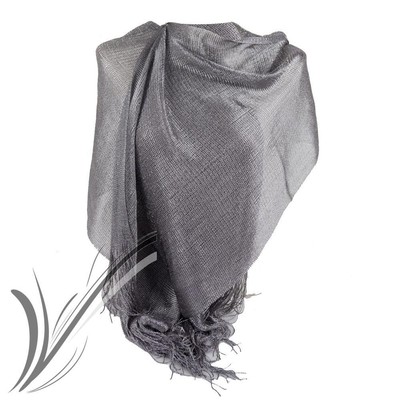 Stola Donna Elegante Petrolio Con Lurex Oro - Sciarpa Cerimonia, Coprispalle Leggero - Foto 4