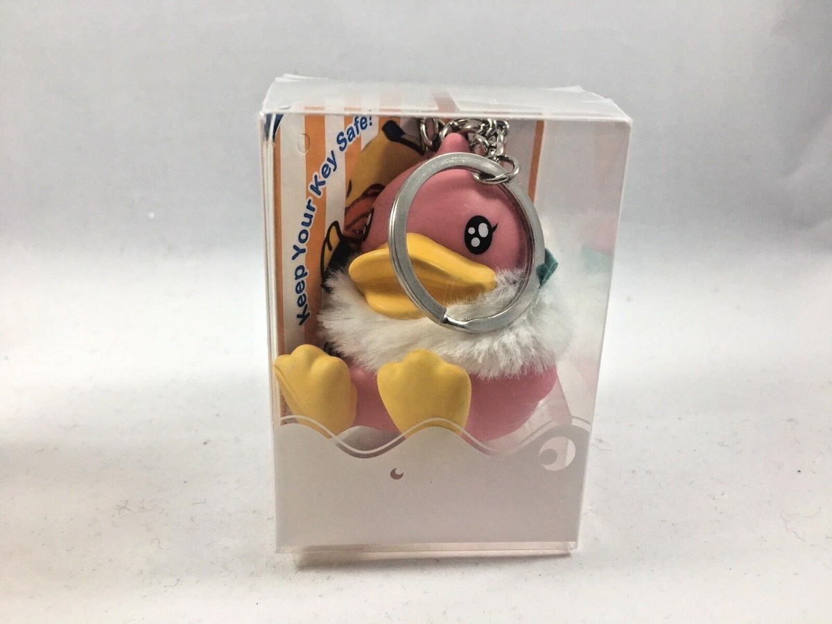 SEMK B.DUCK Rubble Duck Cosplay Charming Pink Girl Keychain
