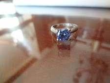 159---RP STERLING SILVER RING--925--SIZE-6----BEAUTIFUL STONE