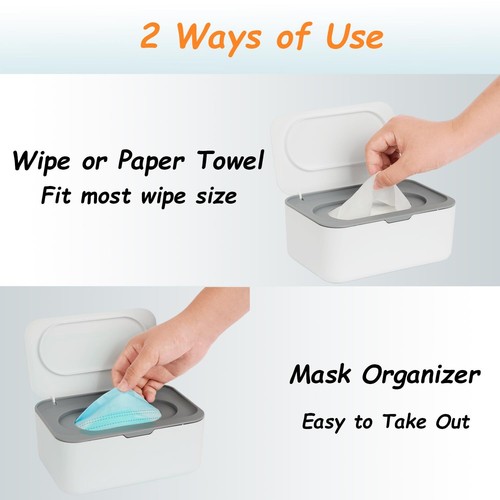 Wipes Dispenser, Wipe Holder for Baby & Adult, Seposeve Refillable Wipe Containe - Picture 5 of 6