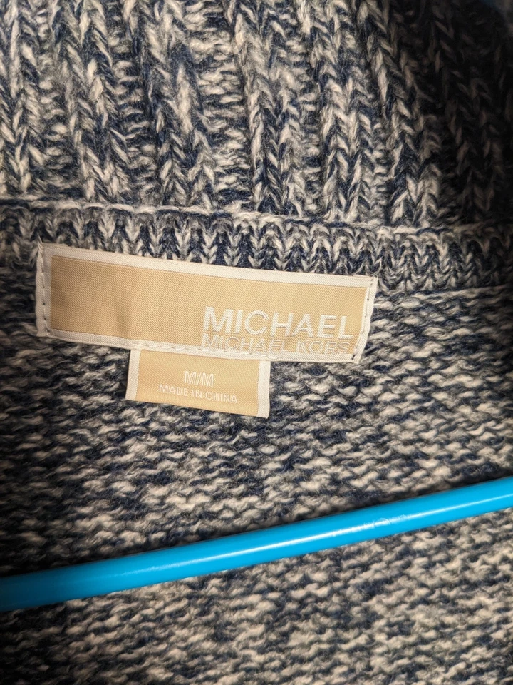 Cárdigan Michael Kors Suéter Mujer Talla M Gris Acrílico Abotonado Manga Corta Foto 4 de 4