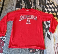 Vintage 2005 Anaheim Californa LA Angels Long Sleeve LEE RedT-Shirt M Read desc