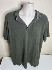 Under Armour Heat Gear Short Sleeve Polo Shirt Men's Size 2XL XXL Green