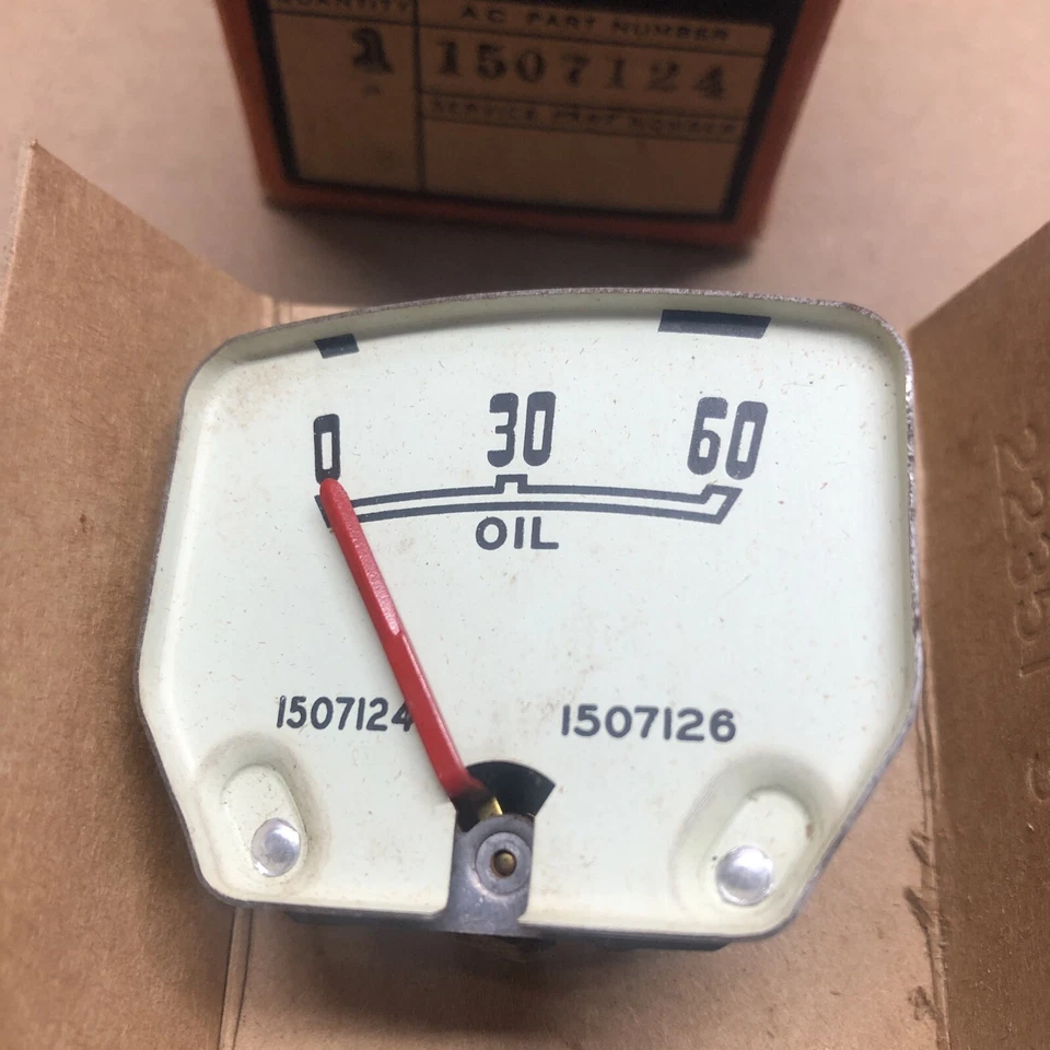 Oldsmobile Series 98 1948 manómetro de presión de aceite en caja 1507124 Foto 2 de 4