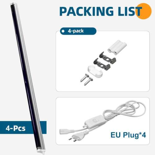 4x 120cm T8 36W UV Tube Komplettset Schwarzlicht Röhre Schwarzlichtlampe set DHL - Bild 14 von 21