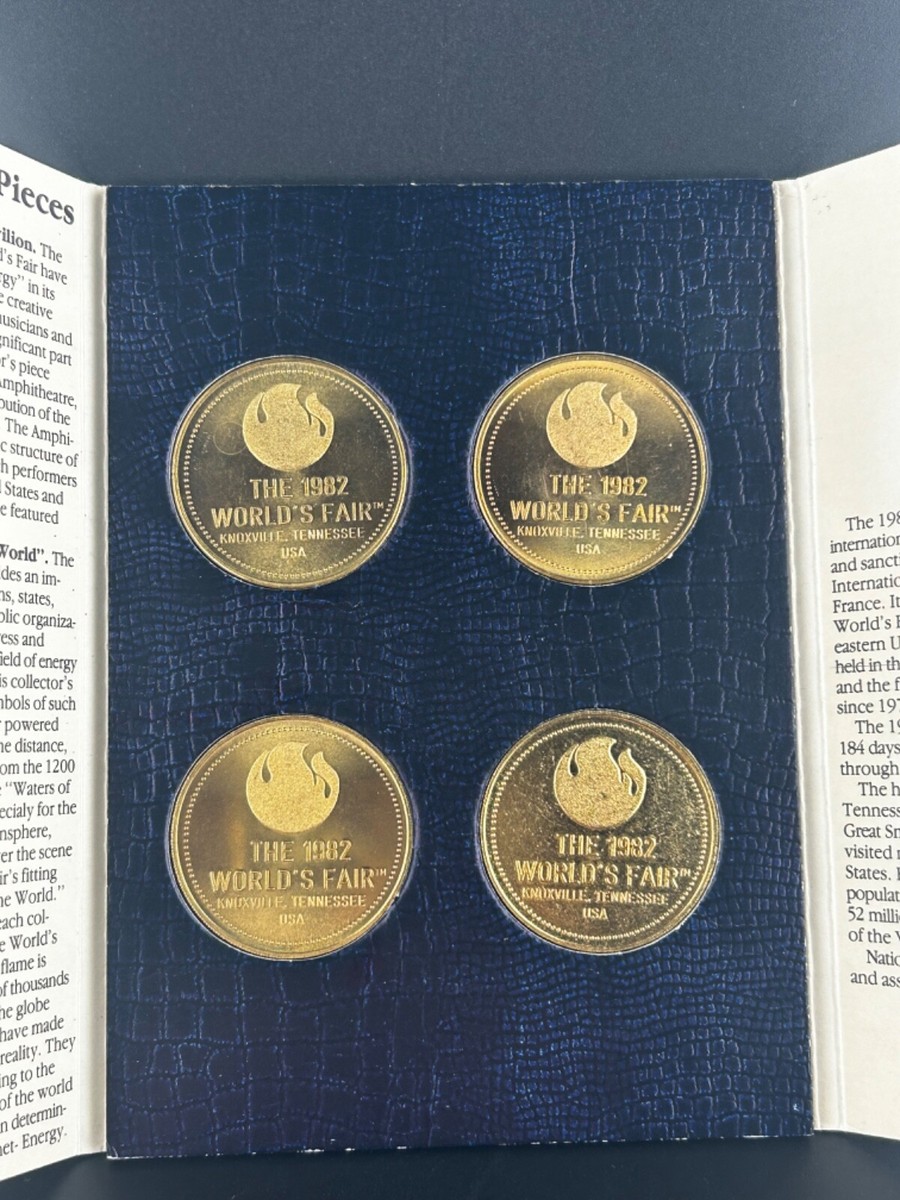 THE 1982 world's fair コレクターズセット 金メダル4枚 1982 WORLD's FAIR Collectors Set of 4 Coins/Medals