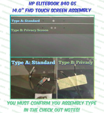 L18313-001 HP EliteBook 840 G5 LCD Display Touch Screen Full ASSEMBLY Bezel