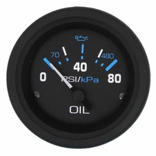 Sierra 68392P Marine Boat Eclipse 2" Oil Pressure Gauge 0-80 PSI Round Teleflex