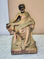 Antique Weidlich Brothers Bronze Homer Single Bookend / Marked W.B 646