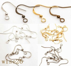 100pcs Brass Earring Hooks with Ball End Silver French Ear Wires Finding 22x11mm 100pcs Brass Earring Hooks with Ball End Silver French Ear Wires Finding 22x11mm