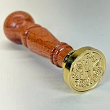 Wax Seal Stamp Classic Alphabet Initial Wax Sealing Stamp Brass Head Wood Handle