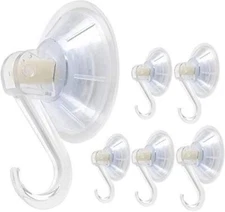 Clear Plastic Suction Cup Hook, oobest 6 Pack Ultra Heavy Duty Hooks Strong