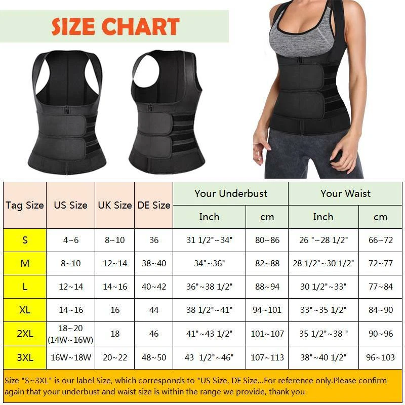 Mujeres Neopreno Caliente Chaleco Modelador Gimnasio Sauna Sudor Cinturón Térmico Faja Cami Top Foto 2 de 4