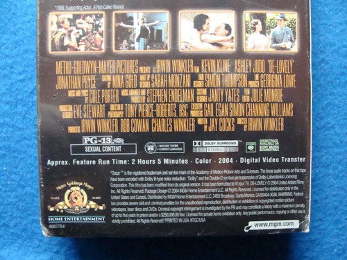 VHS Tape De-Lovely The Cole Porter Story (2004) Keven Kline, Ashley Judd Sealed - Imagen 10 de 13