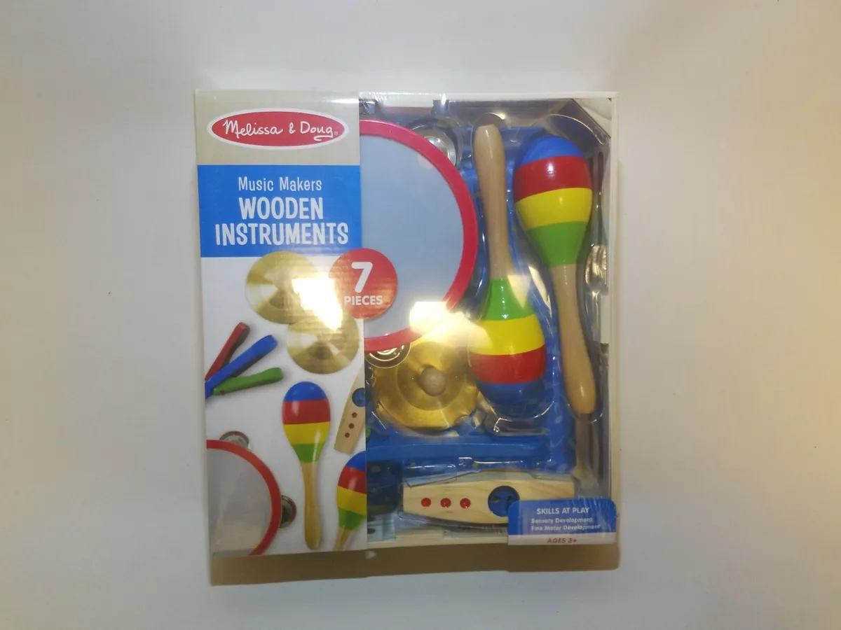 Melissa Doug Music Makers 7 Piece Wooden Musical Instrument Set