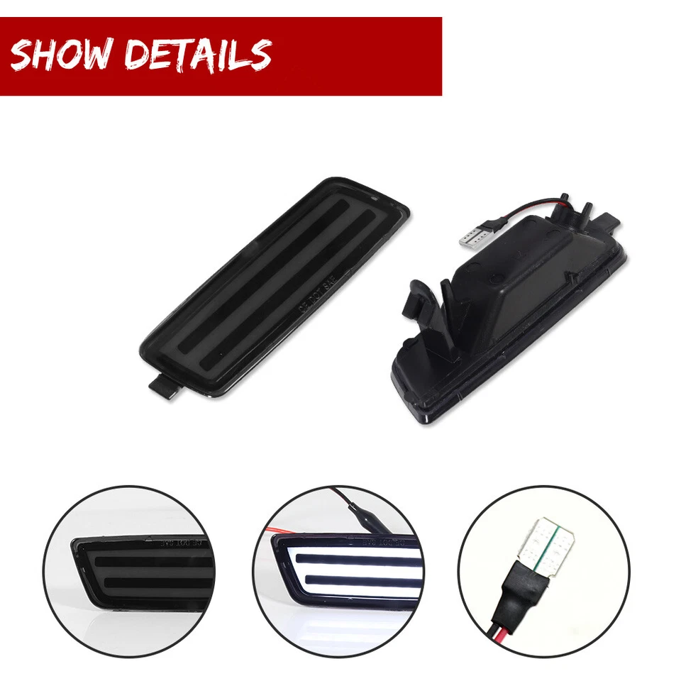 Luz de señalización lateral LED blanca humo para VW Volkswagen Jetta MK5 05-10 Foto 3 de 4