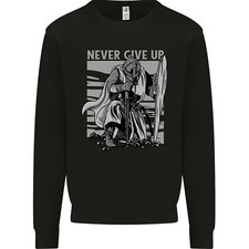 Teutonic Knight Never Give Up Crusader Gym Mens Sweatshirt Jumper