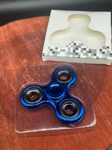Perfect Metallic Blue trendy Fidget Spinner stress Relieve Anxiety Pack of 100 - Picture 9 of 11
