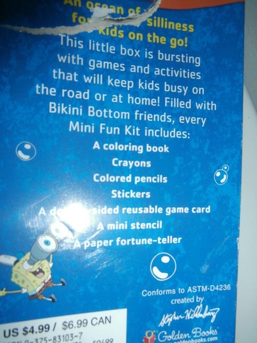 Spongebob Squarepants Mini Fun Kit Full Speed Ahead - Picture 2 of 2