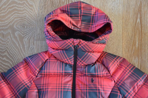 POLO Ralph Lauren Girls Red Plaid Down Jacket Size S(7) lkNEW - Picture 2 of 6