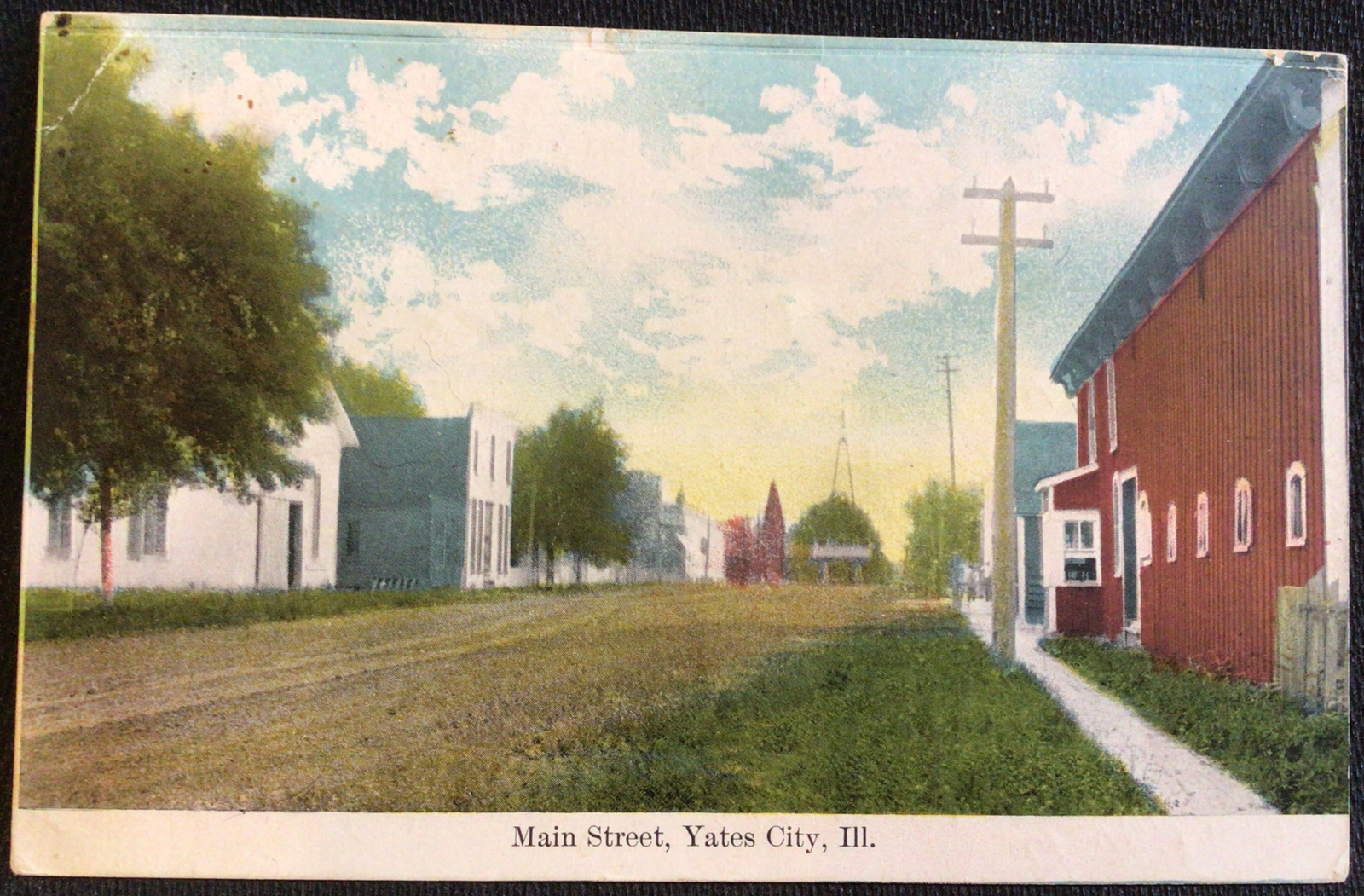 Yates City Illinois Main Street Vintage 1911 Postcard eBay