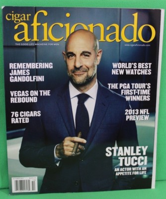 Cigar Aficionado Magazine October 2013 Stanley Tucci James Gandolfini PGA Golf