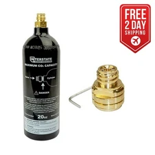 20 Oz CO2 DOT Paintball Tank with Soda Stream Fitting - WRCO2-CL20K1