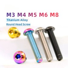 TC4 Titanium Bolt M3 M4 M5 M6 M8 Hex Button Head Bolts Screws Motorcycle Refit