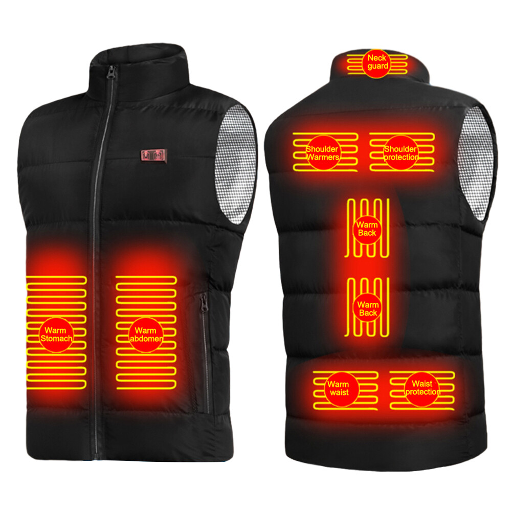 ALTRA Giacche Riscaldate Elettriche 9 Zone Riscaldamento 3 Livelli di Riscaldamento Abbigliamento Sportivo Cappotto Riscaldato