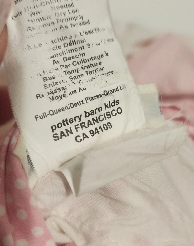 Edredom e fronhas Pottery Barn Kids Lindsey treliça floral bolinhas completo queen em excelente estado usado - Imagem 4 de 4