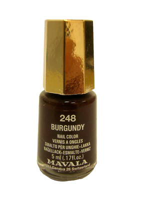 MAVALA 5ml Mini Cream Nagellack Burgundy Dunkles Burgunder Rot Mystic Colors 248
