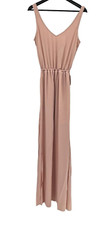Show Me Your Mumu Womens Kendall Maxi Dress Dusty Blush Crisp Size XS NWT
