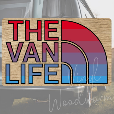 THE VAN LIFE Vinyl Aufkleber Abenteuer Camper Van Caravan Sticker TNF 150x10mm